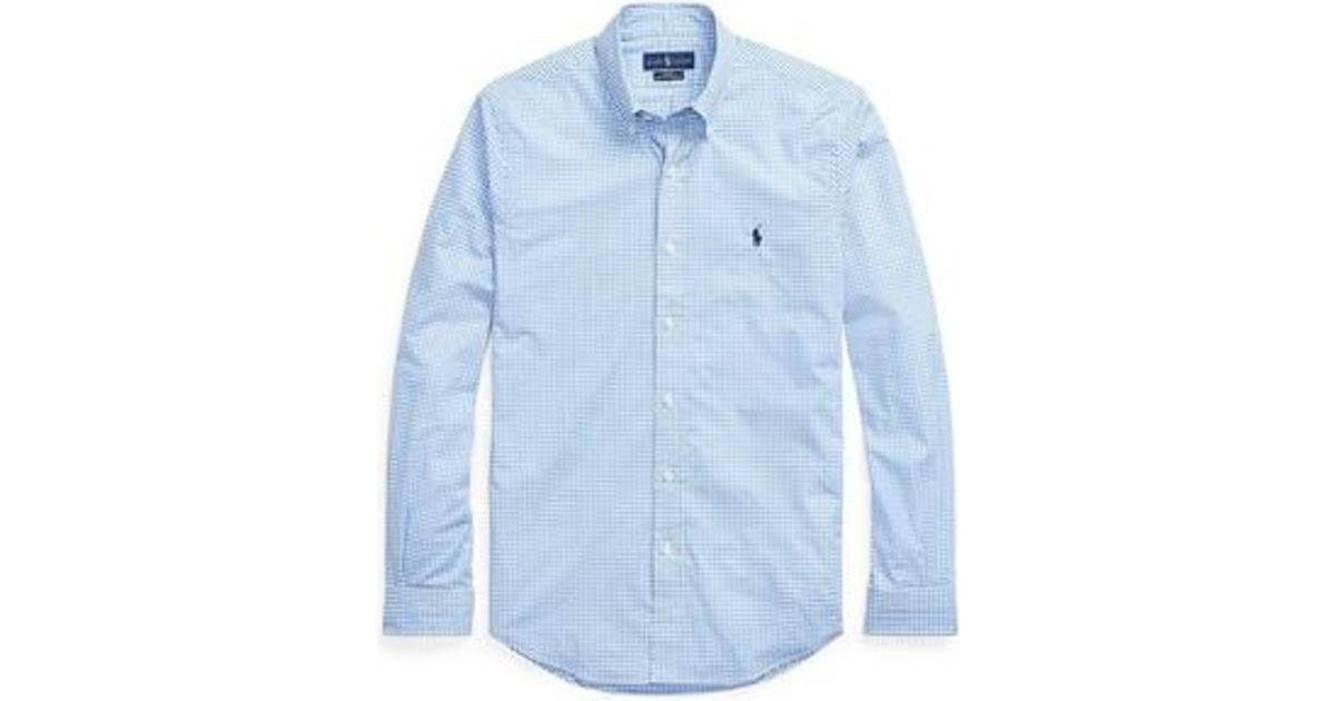 Polo Ralph Lauren Slim Fit Checked Poplin Shirt - Blue/White • Pris »
