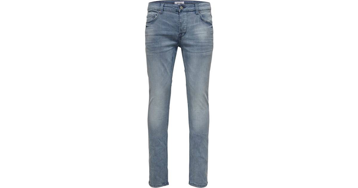 Only & Sons Onsloom Slim Fit Jeans - Grey/Grey Denim • Pris »