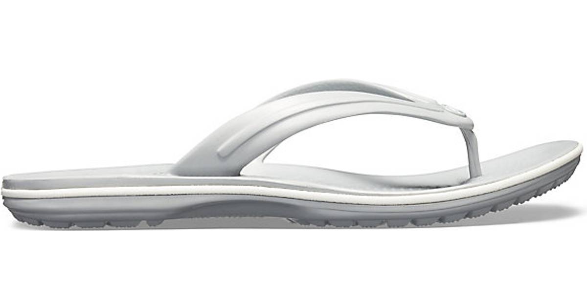 Crocs Crocband Flip - Light Grey/White • Se pris