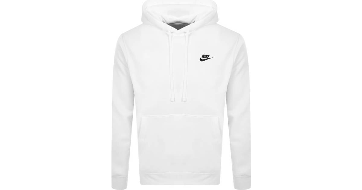 Nike Sportswear Club Fleece Pullover Hoodie - White/Black • Pris »