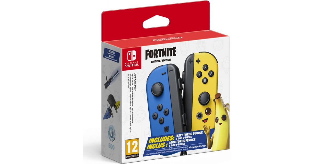 Nintendo Switch Joy-Con Controller Pair: Fortnite Edition - Blue/Yellow •  Pris »