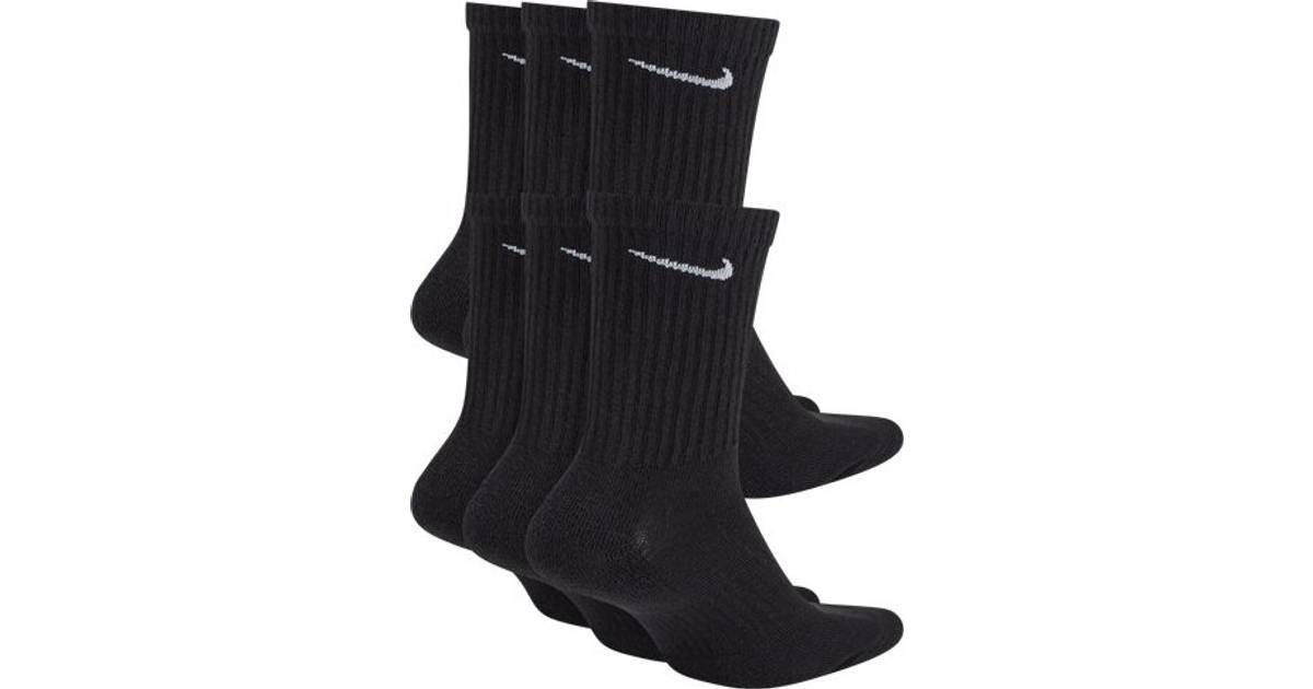 Nike Everyday Cushioned Crew Socks 6-pack Unisex - Black/White • Pris »
