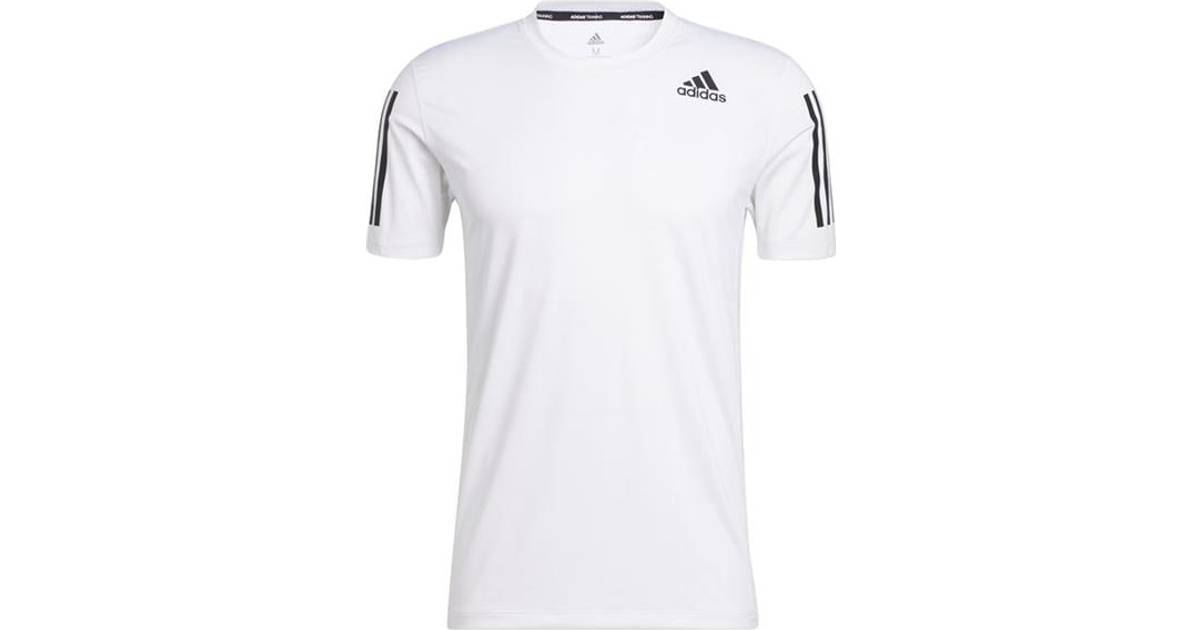 Adidas Techfit 3-Stripes Fitted T-shirt Men - White • Pris »