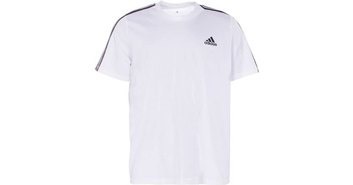 Adidas Essentials 3-Stripes T-shirt Men - White/Black • Pris »