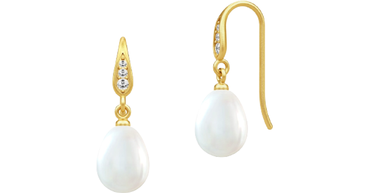 Julie Ocean Earrings Gold/Pearl/Transparent