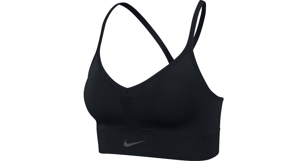 Nike Indy Padded Seamless Sports Bra - Black/Dark Smoke Grey • Pris »