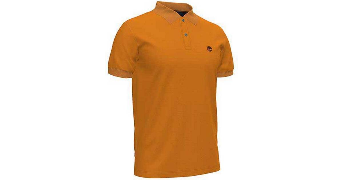 Timberland Millers River Collar Jacquard Piqué Polo Shirt - Dark Cheddar
