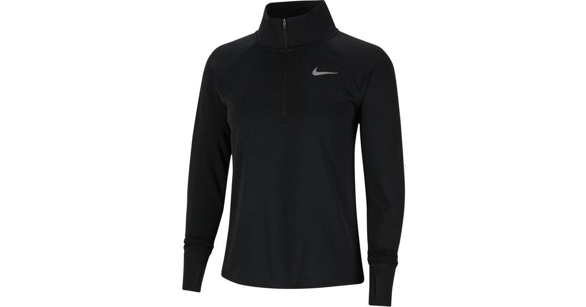Nike Pacer 1/4-Zip Running T-shirt Women - Black • Pris »