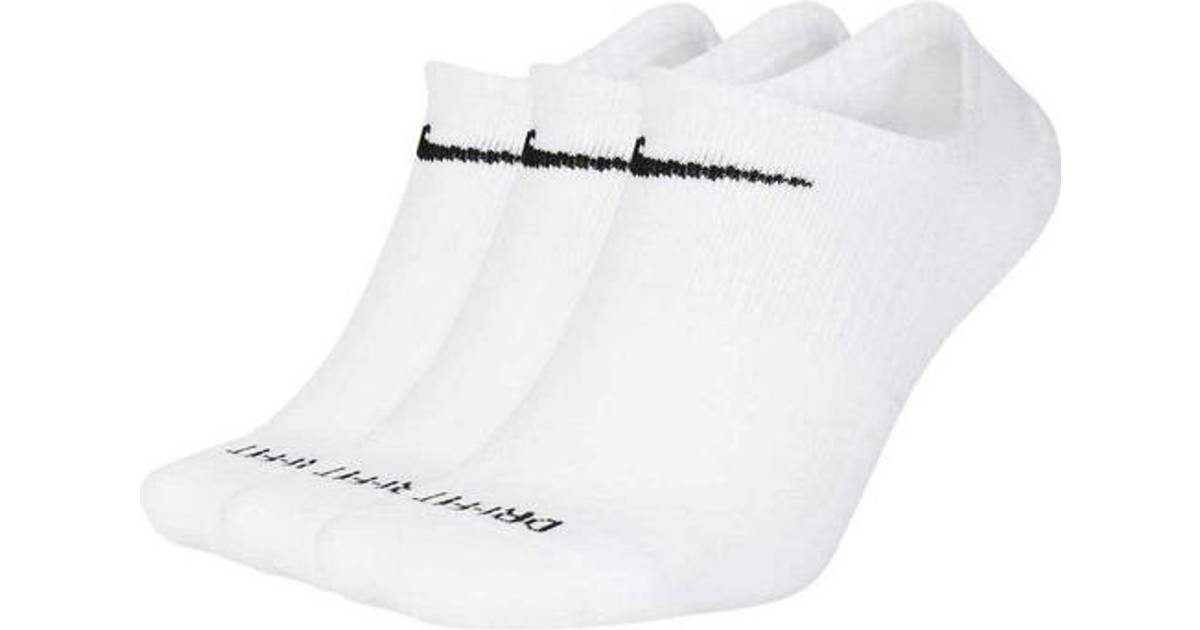 Nike Everyday Plus Cushioned Training No Show Socks 3-pack Unisex -  White/Black • Pris »