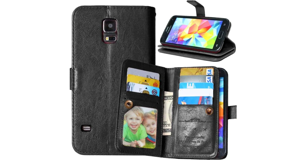 CaseOnline Dual Flip Wallet Case for Galaxy S5 Mini • Pris »