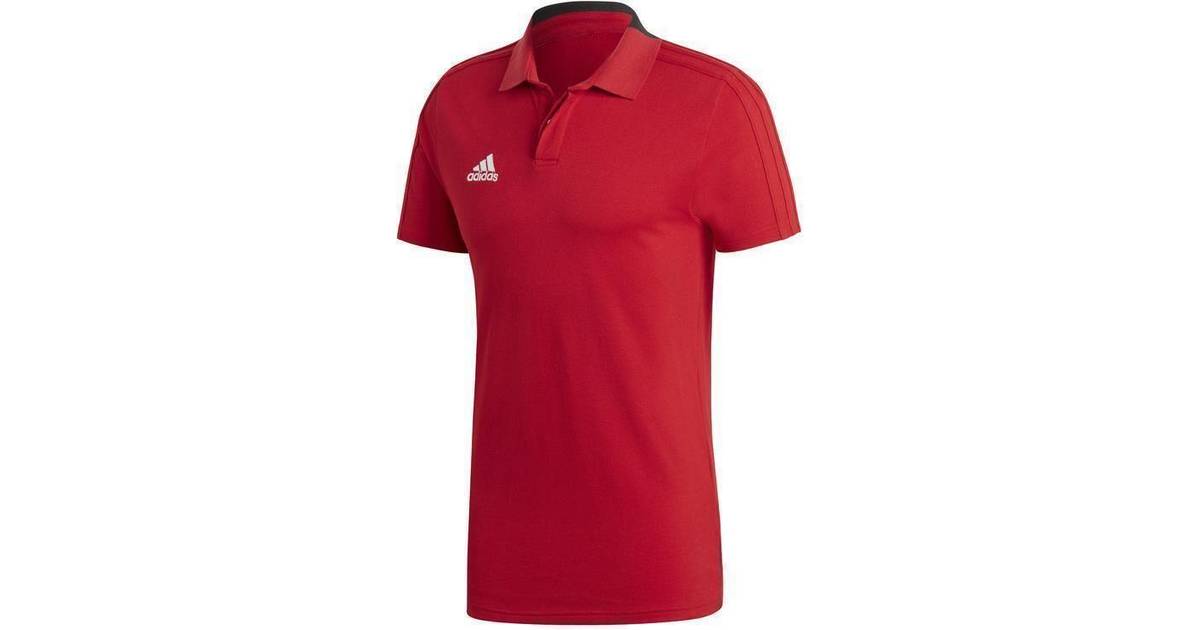 Adidas Condivo 18 Cotton Polo Shirt Men - Power Red/Black/White • Pris »