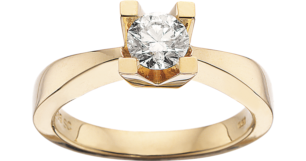 Scrouples Kleopatra Ring (0.50ct) - Gold/Diamond • Pris »