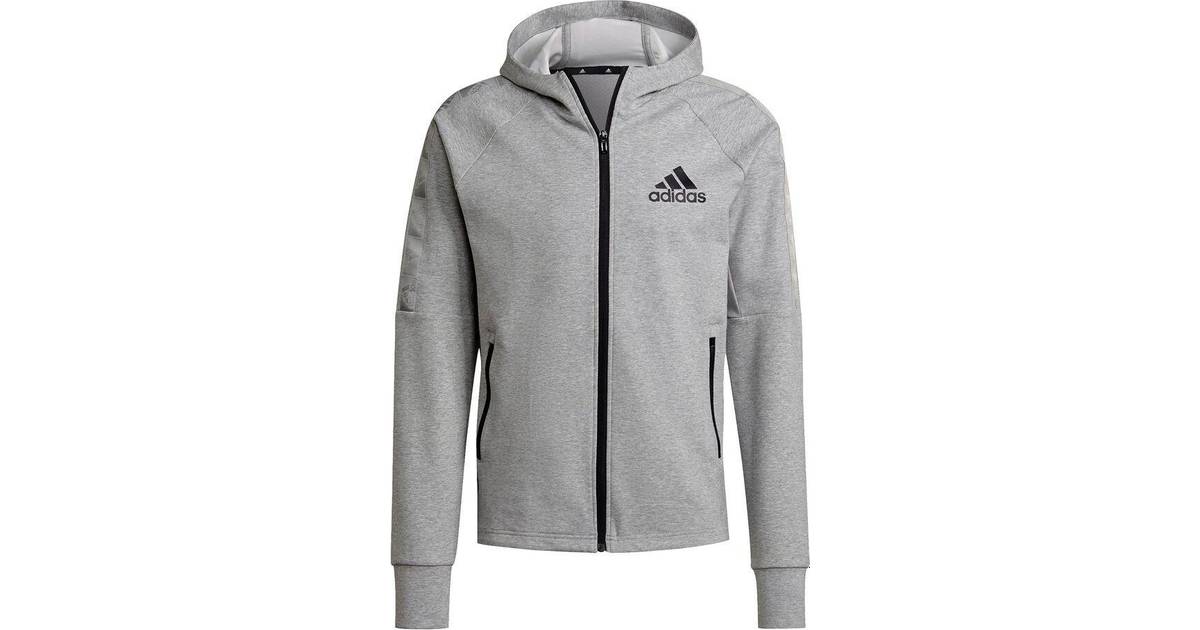 Adidas Aeroready Designed To Move Sport Motion Logo Hoodie Men - Medium  Gray Heather/Black • Pris »