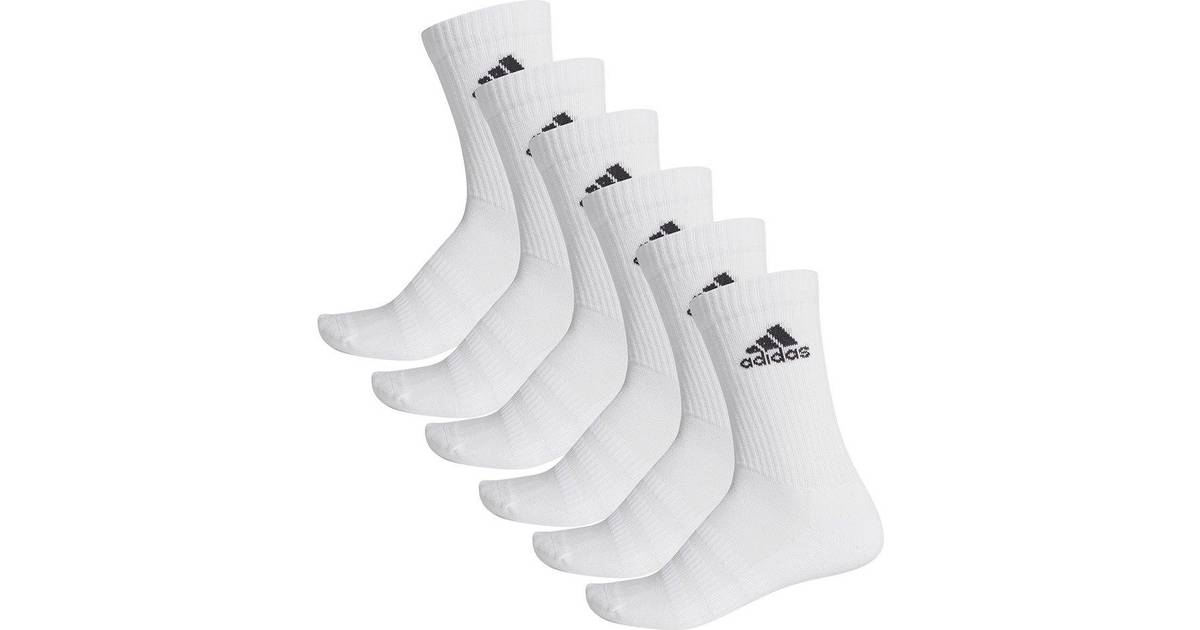 Adidas Cushioned Crew Socks 6-pack Men - White • Pris »