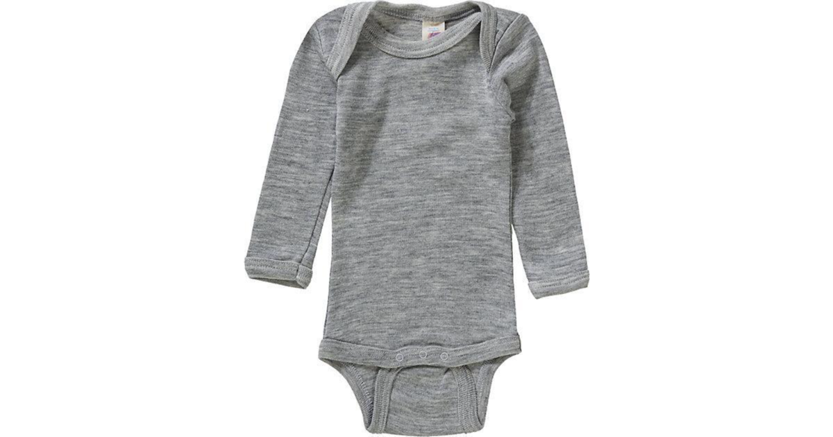Engel Baby Body L/S - Light Gray Melange (709010-091)