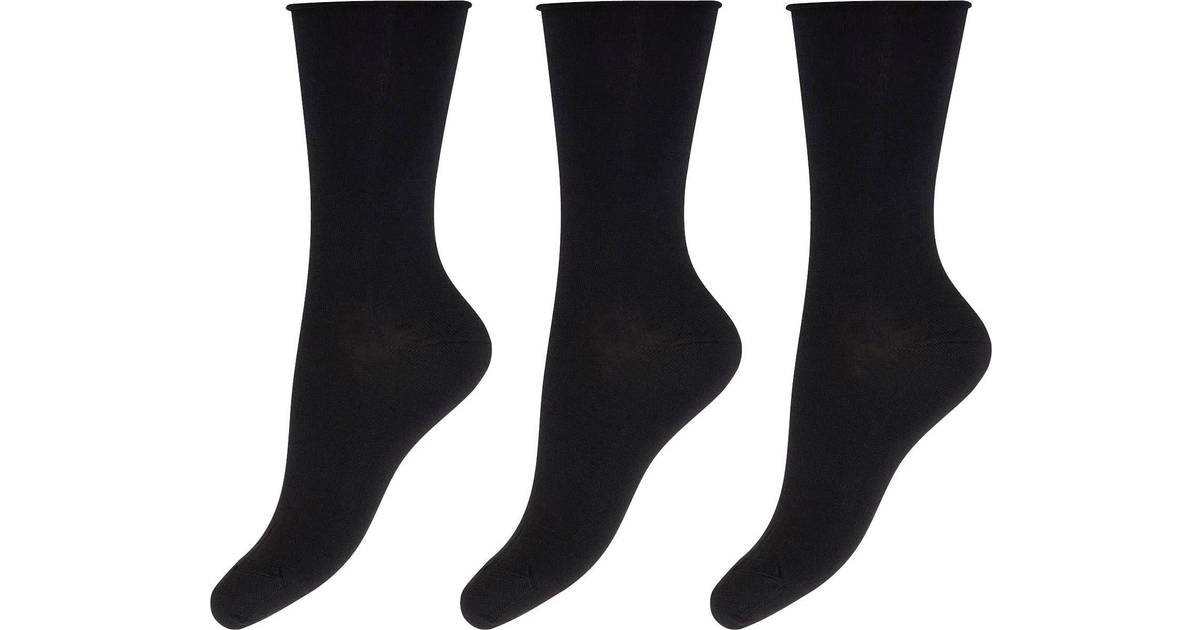 Decoy Ankle Bamboo Socks 3-pack - Black • Se priser »