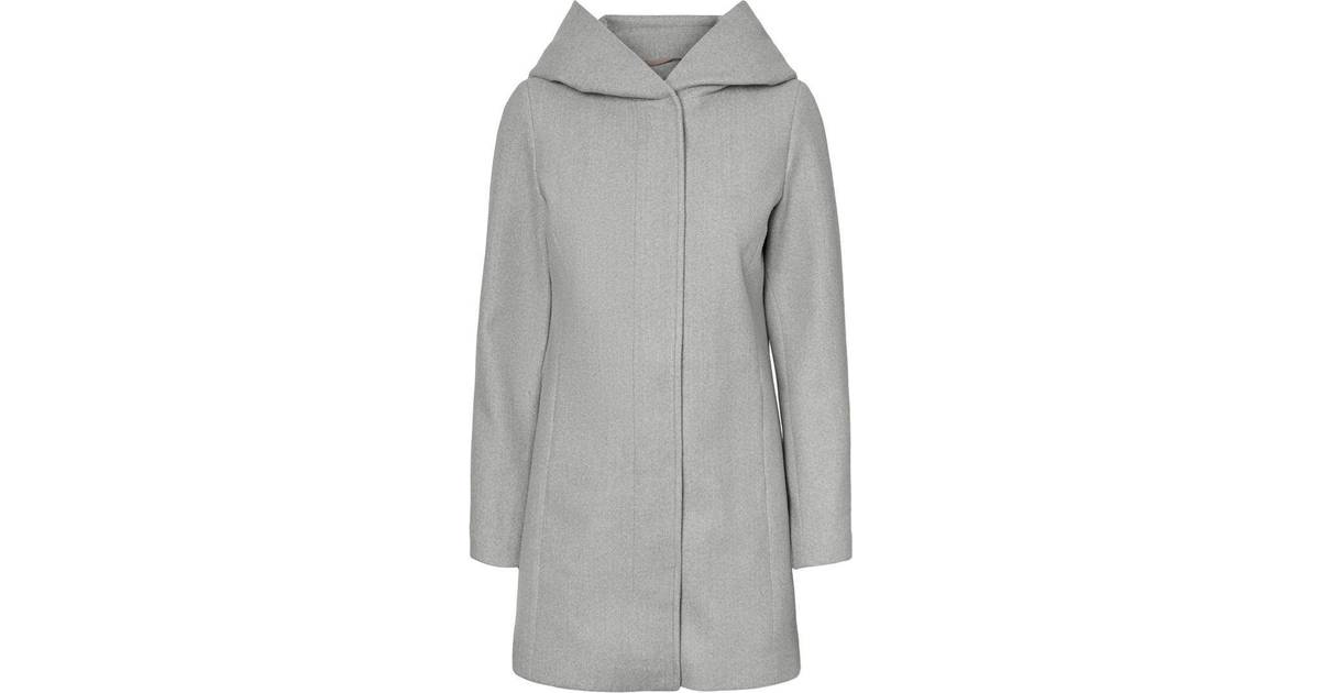 Vero Moda Dafnedora Hood Jacket - Grey/Light Grey Melange