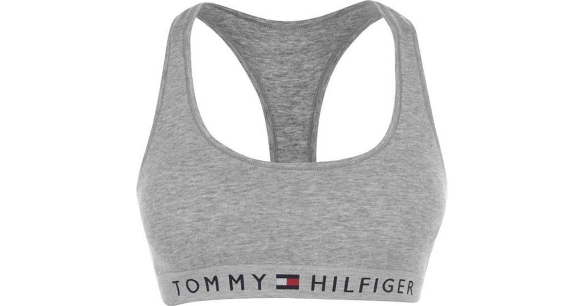 Tommy Hilfiger Racerback Scoop Neck Bralette - Grey Heather • Pris »