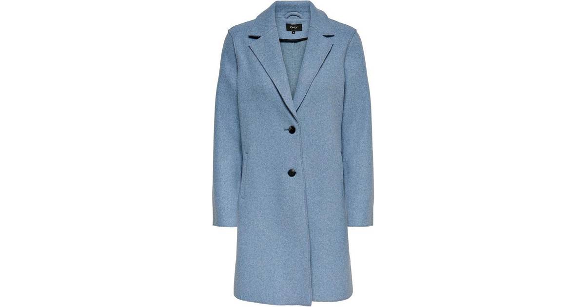 Only Solid Colored Coat - Blue/Kentucky Blue • Pris »