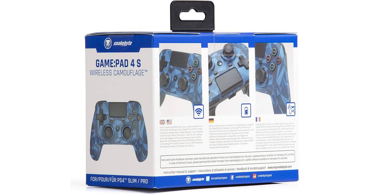 Snakebyte 4S Wireless Gamepad (PS4/PS3) - Blue Camouflage • Pris »