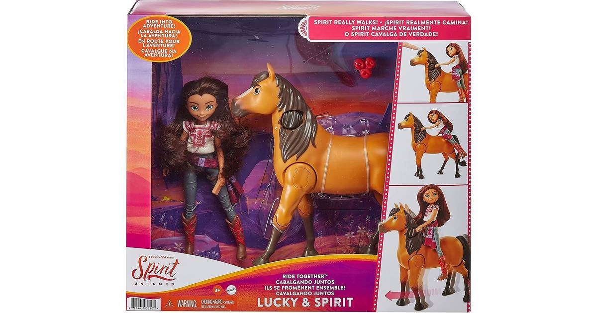 Mattel Dreamworks Spirit Untamed Ride Together Lucky & Spirit Horse • Pris »