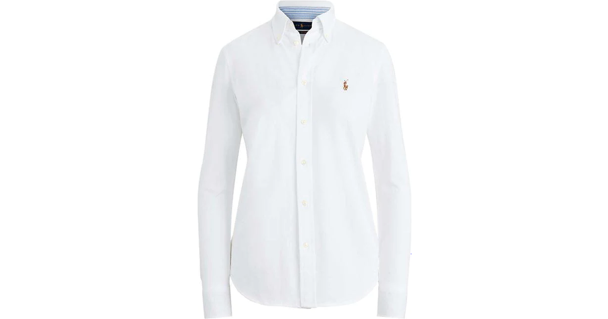 Polo Ralph Lauren Heidi Long Sleeve Shirt - White • Pris »