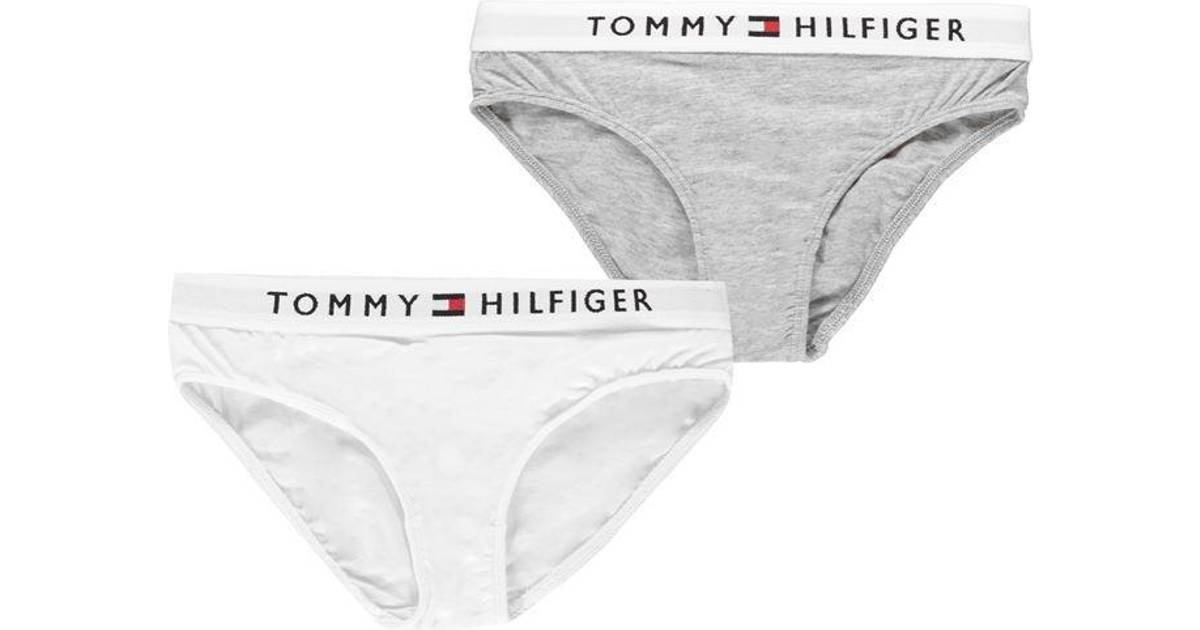Tommy Hilfiger Organic Cotton Logo Waistband Briefs 2-pack - Mid Grey  Heather/White (UG0UG00382) • Pris »