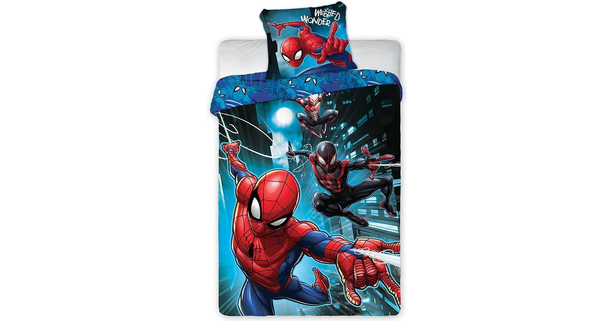 BrandMac Spiderman Sengetøj 140x200cm • PriceRunner »