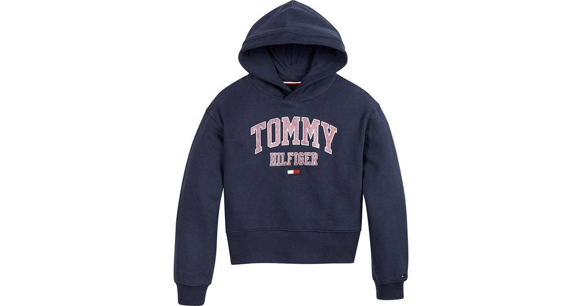 Tommy Hilfiger Girl's Essential Varsity Hoodie - Twilight Navy (KG0KG05676)  • Pris »