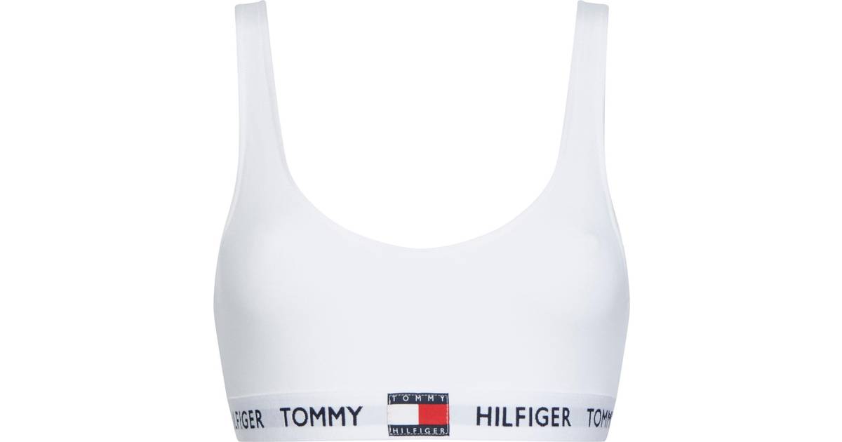 Tommy Hilfiger Logo Underband Organic Cotton Bralette - Pvh Classic White •  Pris »