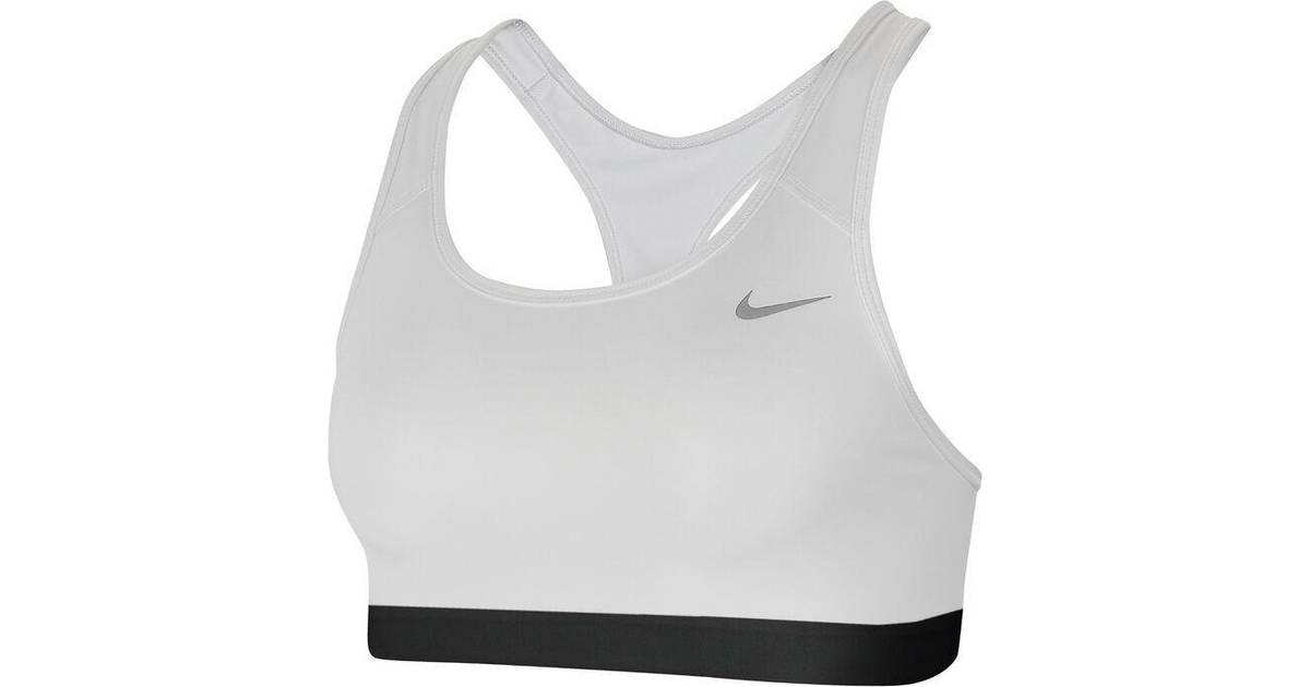 Nike Swoosh Sports Bra - White/Pure Platinum • Pris »