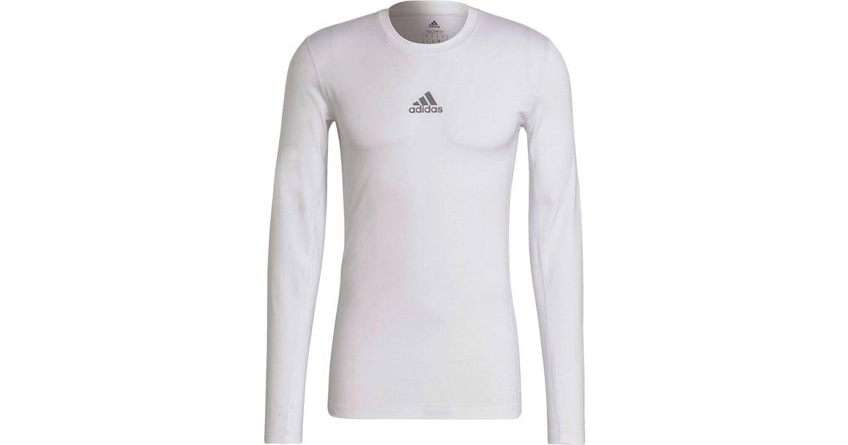 Adidas Compression Long Sleeve T-shirt Men - White • Pris »