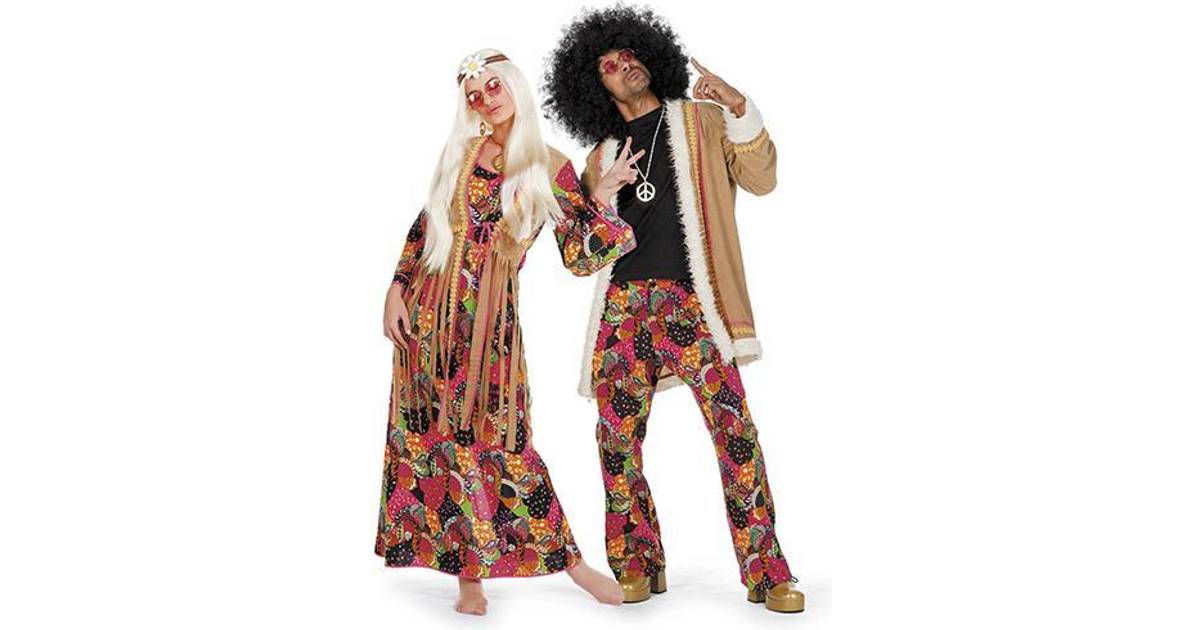 Wilbers Karnaval Lang Hippiekjole Kostume Hippie kostumer til kvinder •  Pris »