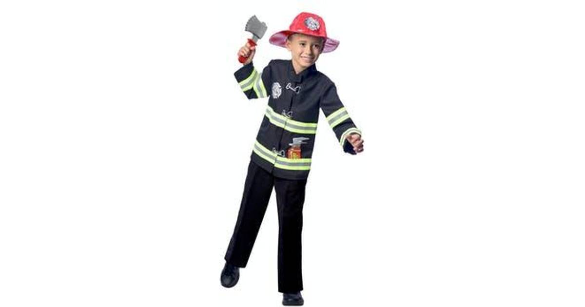 Brandmand kostume str. 128 cm • Se laveste pris nu