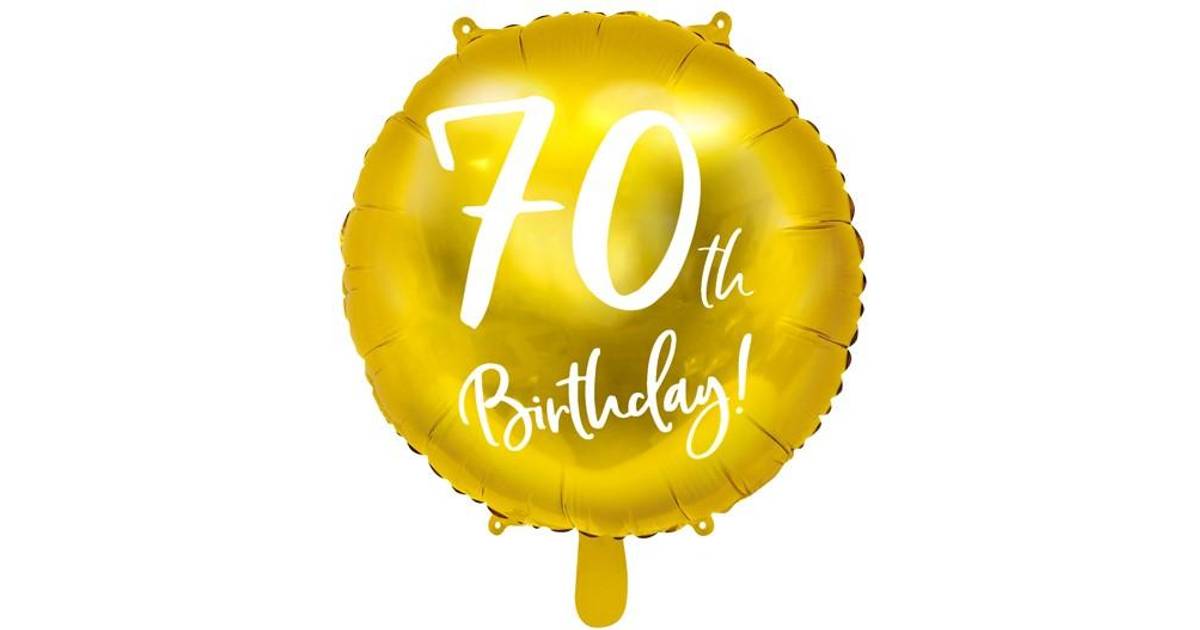 Party Deco 70 Års Fødselsdags Ballon, Guld • Se pris