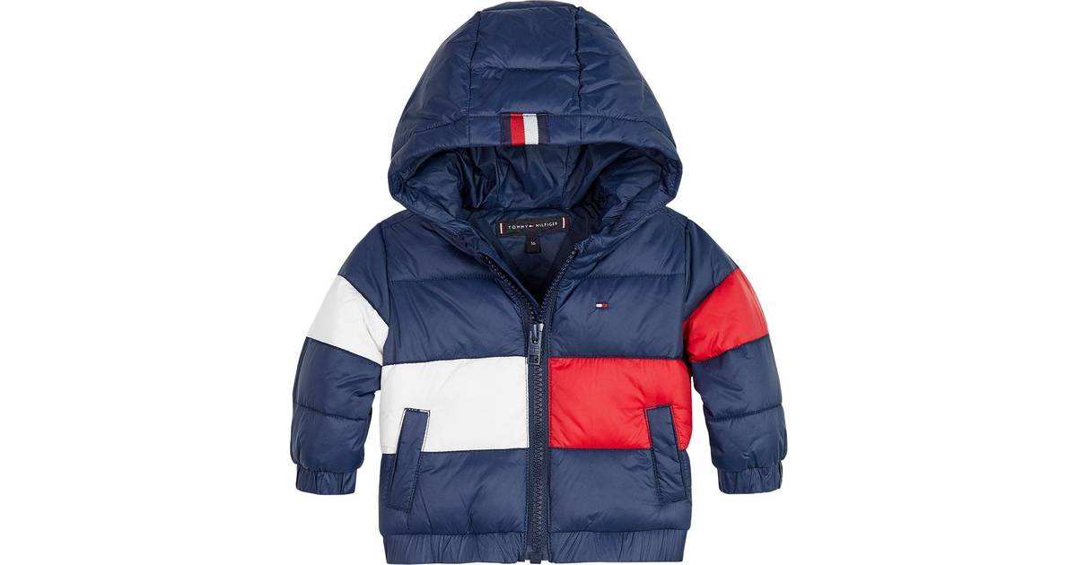 Tommy Hilfiger Baby Colorblock Puffer Jacket - Twilight Navy • Pris »