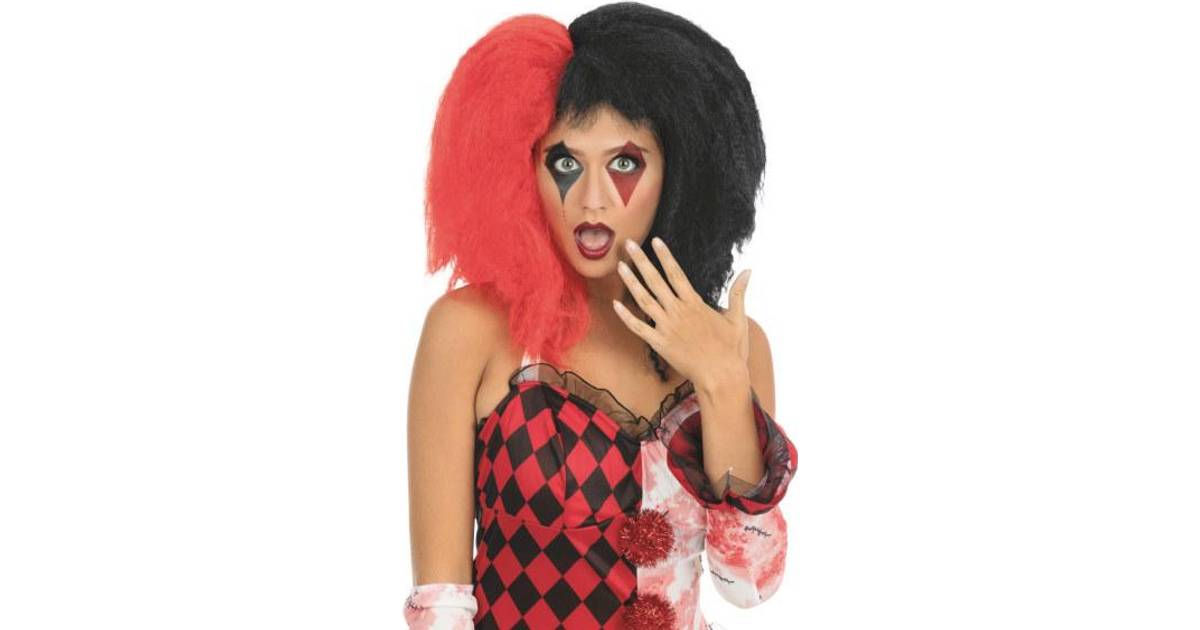 Bristol Novelty Kvinder/Damer Crazy Girl Paryk Black/Red One Size • Pris »