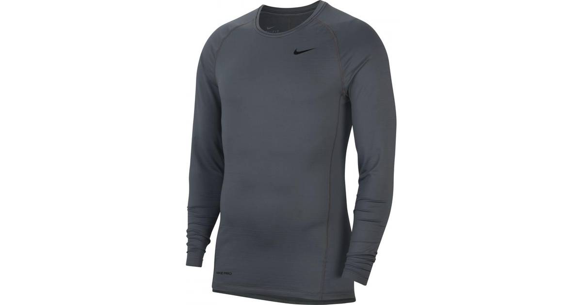 Nike Pro Warm Long Sleeve Top Men - Grey/Black • Pris »