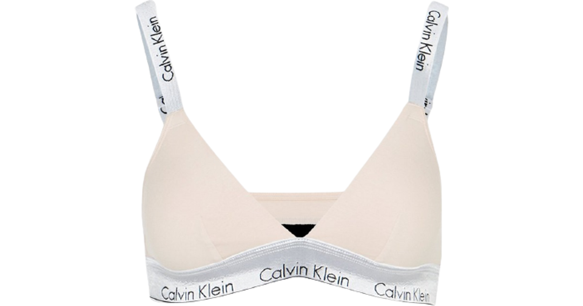 Calvin Klein Modern Cotton Unlined Convertible Metallic Bralette -  Beechwood • Pris »
