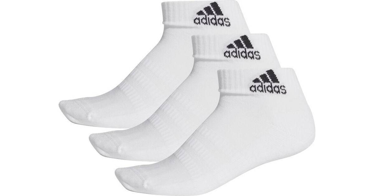 Adidas Cushioned Ankle Socks 3-pack Unisex - White • Pris »
