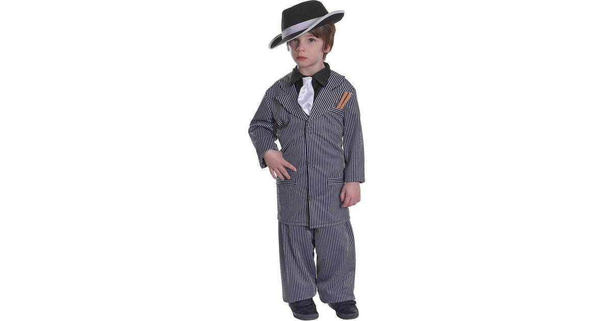 Bristol Novelty Børn/drenge Gangster dreng kostume Grey/Black L • Pris »