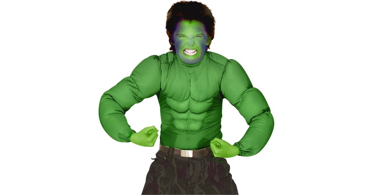 Widmann Grøn Muskelbluse Børnekostume Hulk kostumer • Pris »