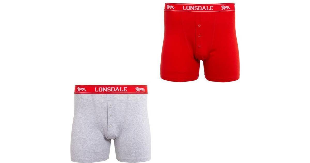 Lonsdale Boxers 2-pack - Red/Grey • Se PriceRunner »
