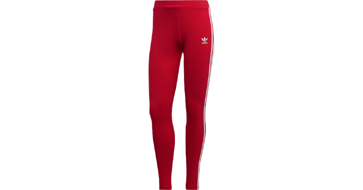 Adidas Women's Originals Adicolor Classics 3-Stripes Leggings - Vivid Red •  Pris »