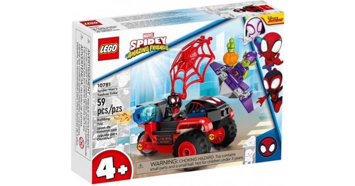 Lego Marvel Spider Man Miles Morales Spider Man's Techno Trike 10781 • Pris  »
