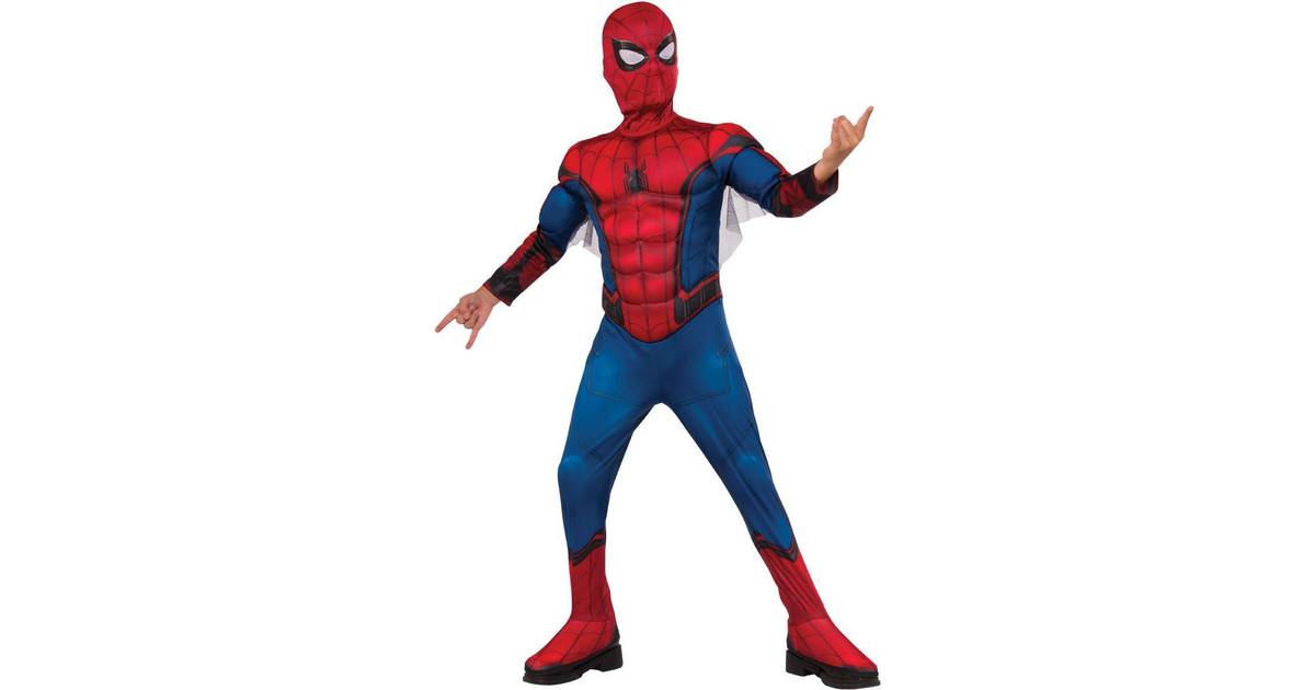 Rubies Spider-Man med Muskler Deluxe Barn Maskeraddräkt Large • Pris »