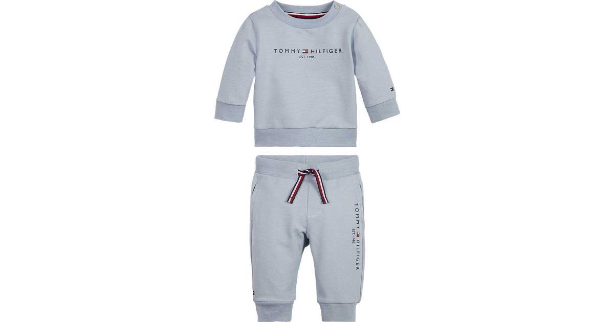 Tommy Hilfiger Essential Organic Cotton Joggers Set - Cloudy (KN0KN01357) •  Pris »