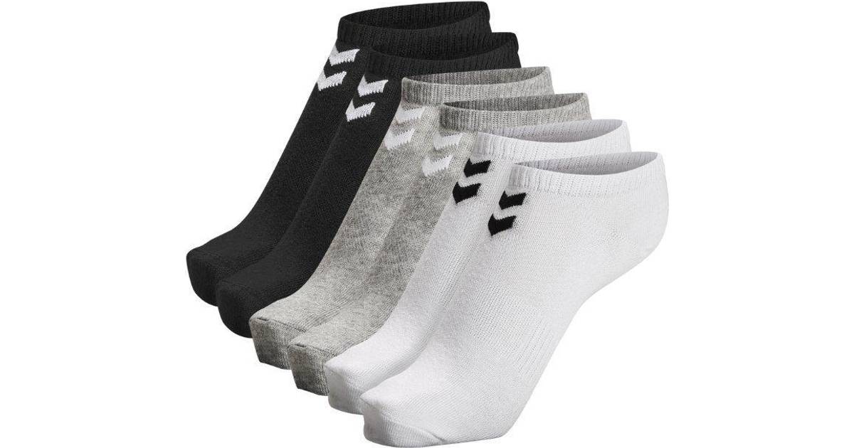 Hummel Chevron Short Ankle Socks 6-pack - White/Black/Grey • Pris »