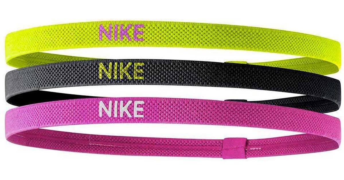 Nike Hårbånd 3-pak Neon Gul/Sort/Pink • PriceRunner »