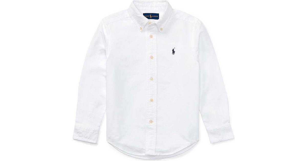 Polo Ralph Lauren Kids' Oxford Shirt - White • Pris »